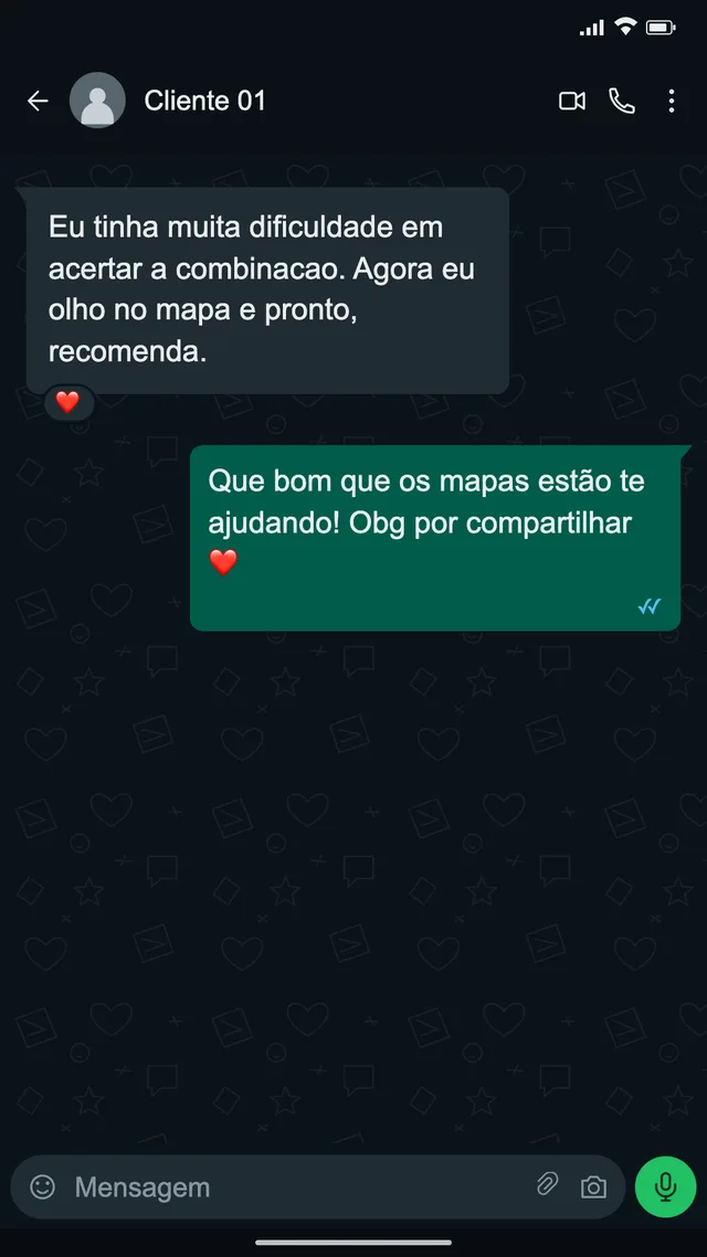 Depoimento enviado · Cliente 01