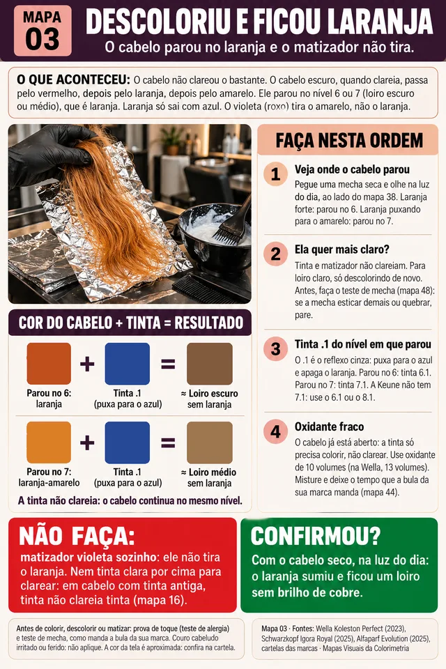 Página real: o cabelo ficou laranja